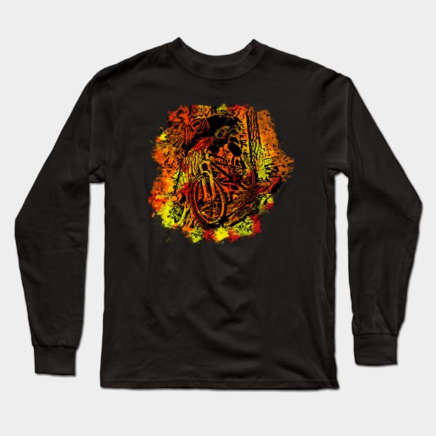 Downhill Rush Long Sleeve T-Shirt by Birding_by_Design